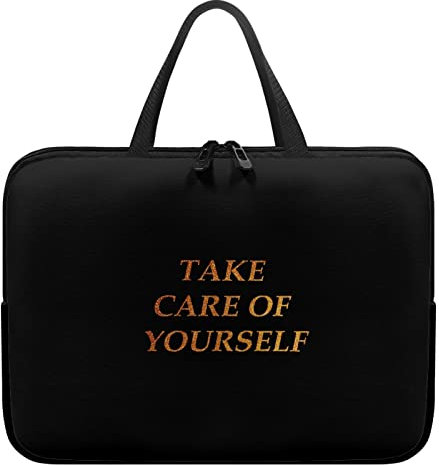 Micoklinlin 15 Inch Laptop Bag with Handle Black Waterproof Neoprene Laptop Sleeve Personalised Laptop Sleeve Case Protective Case Laptop Sleeve Notebook Bag