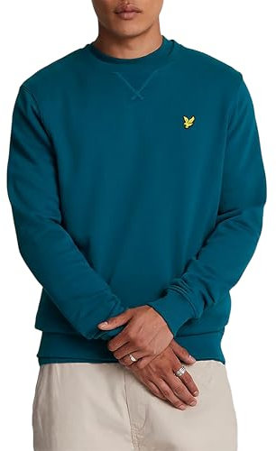 Lyle & Scott Uomo Felpa Girocollo con Logo, Blu, S