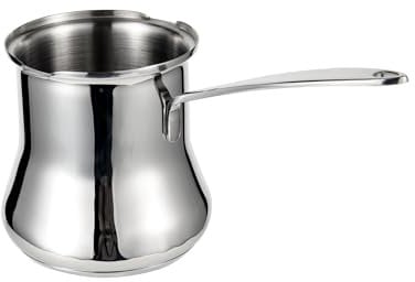 IMEEA Turkish Coffee Pot 500ml Milk Warmer Pot 18/10 Stainless Steel Greek Coffee Maker Butter Warmer Arabic Coffee Pot Chocolate Sauce Melting Pot