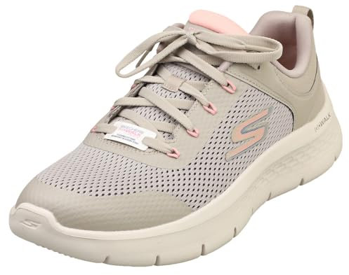 Skechers Femme Go Walk Flex Caley, Taupe Synthetic Pink Trim, 38 EU