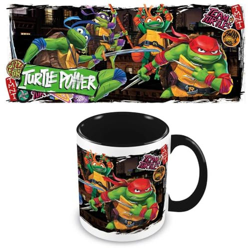 Pyramid International Teenage Mutant Ninja Turtles Kaffeetasse – Turtle Power Design, 325 ml Keramik, Tassen für Damen, Herren und Kinder – offizieller Merchandise-Artikel