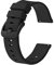 BISONSTRAP Bracelets de Montre en Silicone, Bracelets Minces à Dégagement Rapide, 16mm, Noir avec Boucle Noire