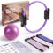 LIONSCOOL Pilates-Ring-Set (Lila) – 35 cm Pilates-Ring, 23 cm Pilates-Mini-Ball und DREI Stoff-Widerstandsbänder inklusive