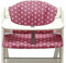 Blausberg Baby - Sitzkissen Set für Hauck Alpha, Beta Polster Zubehör für Hochstuhl - 2-teilige Sitzauflage 100% Baumwolle, Oeko-TEX Standard 100 - Made in Germany (Happy Star Cranberry Rot)