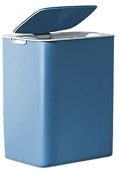DEEDAV Trash Recycling Bin Touchless Sensor Trash Bin 14L Trash Can with Lid Sensor Kitchen Bin Recycling and Waste for Kitchen/Living Room/Office for Bedroom Kitchen (Color : Blue)