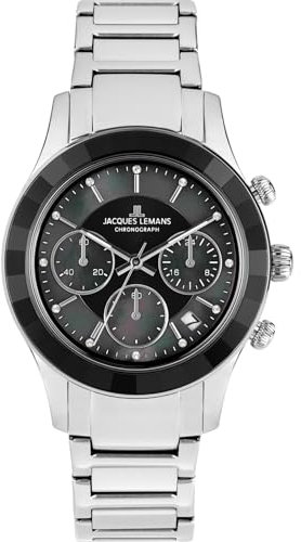 JACQUES LEMANS Damenuhr Venice Metallband Chronograph 1-2151E
