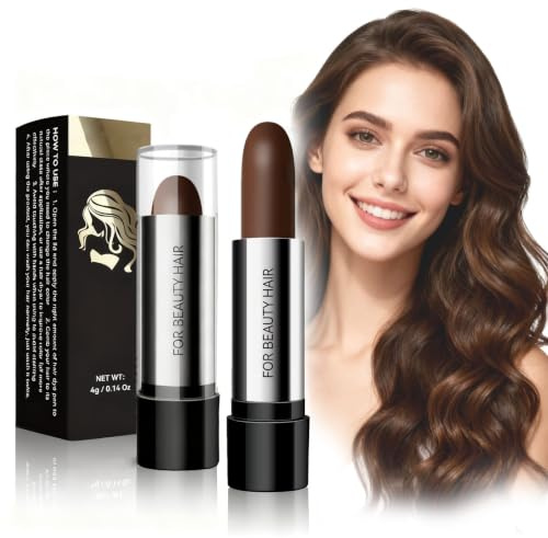 Virecose Stick for grey hair Stylo de Couleur de Cheveux, Marron Foncé