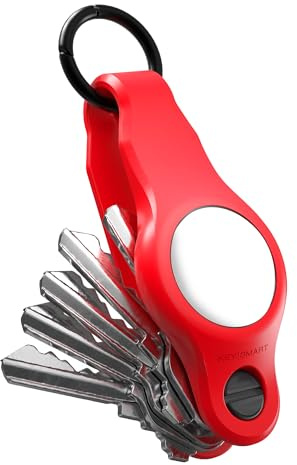 KeySmart Air – Premium-Schlüsselanhänger mit Schlüsselhalter, kompatibel mit Apple AirTag, Schlüsselorganizer für 5 Schlüssel, AirTags nicht enthalten