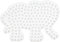 Hama 319 319-Bügelperlen Stiftplatten, Kleiner Elefant