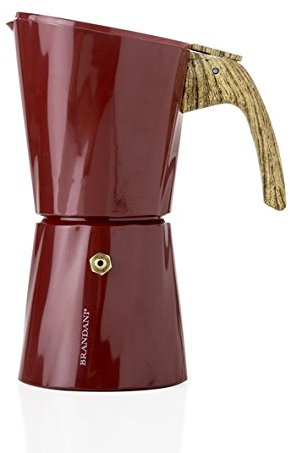 CAFFETTIERA BRANDANI TOWER VINTAGE 4 TAZZE MAGENTA ALLUMINIO