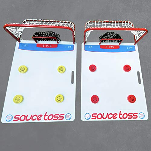 Sauce Toss: Das Premium Hockey Sauce Passspiel zum Spielen, Passen, Training, Trickschüsse und mehr - Heckklappenfreundliches und tragbares Hockeyspiel, Supreme