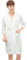OKSakady Hommes et Femmes Coton Gaufre Kimono Peignoir De Bain Robe De Spa,XXXL (suggérer 80-95kg),Blanc