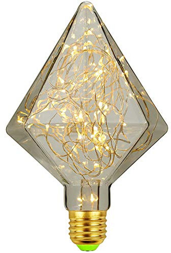 TIANFAN LightingDesigner - Lampadina a LED Edison RGB, 3 W, 220 V, E27, con filo di rame, colore: Bianco caldo