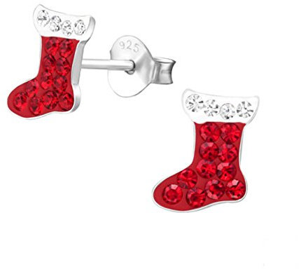 FIVE-D Ohrringe Weihnachten Nikolaus 925 Sterling Silber Kinder Ohrstecker Damen (Nikolaus Stiefel)