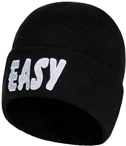 rumandrocket Beanie Mütze “Easy” Strickmütze Wintermütze Spruchmütze Gamermütze