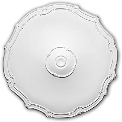 PRO[f]home® - Ceiling Rose 156016 Ceiling Decoration Medallion Rosette Decorative Element Art Nouveau Style White Ø 48 cm Profhome