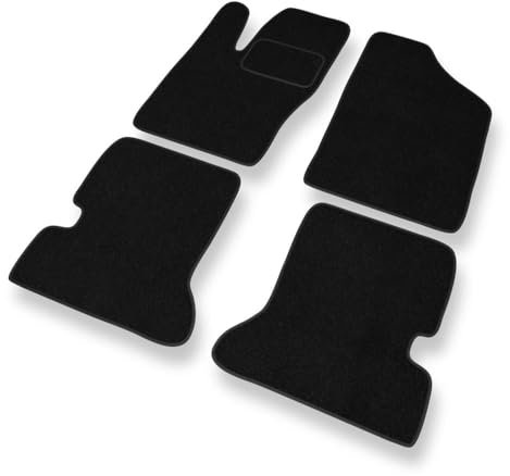 Mossa - Fußmatten Auto kompatibel mit FIAT Seicento (1998-2010) - schwarz Automatten Autoteppiche 1
