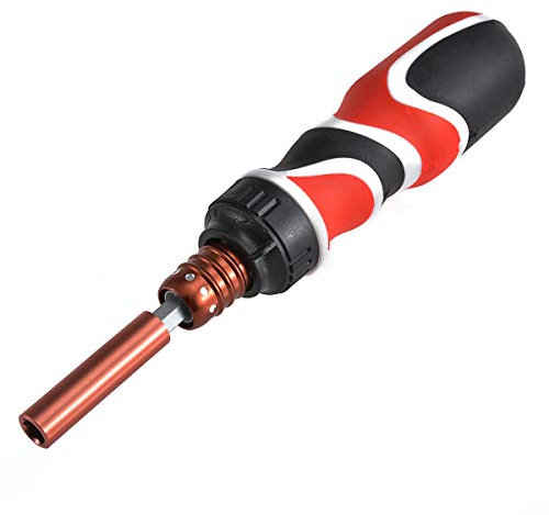KATUR Adjustable Ratchet Screwdriver Bit Telescopic Dual Purpose Magnetic Extension Bit Holder and Adjustable Screwdriver Handle for 1.41-3.7 Inch Magnetic Screwdrivers Precision Repairing Tool