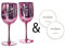 Moët & Chandon Ice Impérial Champagner & Prosecco Acryl Gläser Becher mit einem Set Papieruntersetzer rose