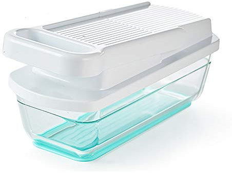 LTLCLZ Vegetable Chopper Veggie Fruit Dicer – Food Cutter with 7 Interchangeable Blades,glass Bowl Food Container, Drain Basket,perfect for Potato Tomato Onion Carrot Salad Cucumber