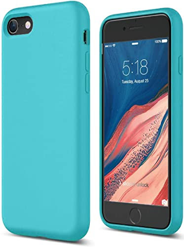 Silicone Matte Case For Apple iPhone 7/8 SE 2nd Generation (2020), 3rd Gen (2022) TPU Cover (Aqua)