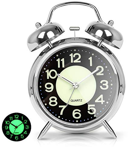 AYRELY® Super Loud Alarm Clock for Heavy Sleepers, 4.5 Inch Twin Bell Retro