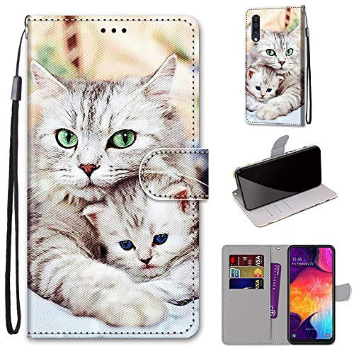 SIENIANLINE Handyhülle für Samsung Galaxy A50 Hülle, Leder Handytasche Klapphülle Kartensteckplätzen und Standfunktion Schutzhülle für Samsung Galaxy A50/A30S/A50S