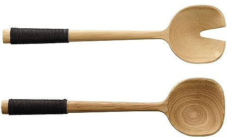 ASA Selection Salatbesteck mit Schwarzem Nylongriff Wood L 31,2 cm B 8,2 cm H 5,40 cm
