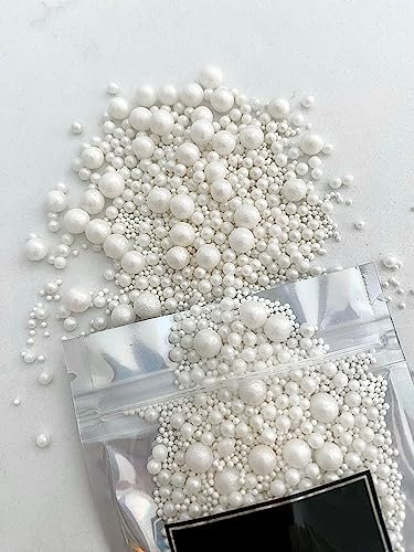 Edible Luxe Pearl Cake Sprinkles Luxury Mix 45g Cupcake Cake Decoration White Sprinkles Cake Sprinkles Mix