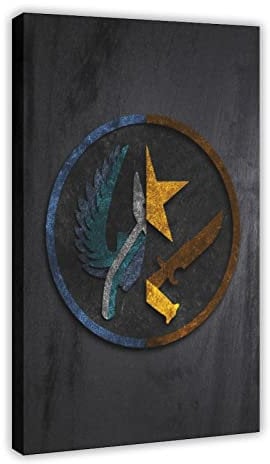 Cs Go Csgo Symbol Poster Leinwand Poster Schlafzimmer Dekor Sport Landschaft Büro Raum Dekor Geschenk Rahmen Stil 60 x 90 cm