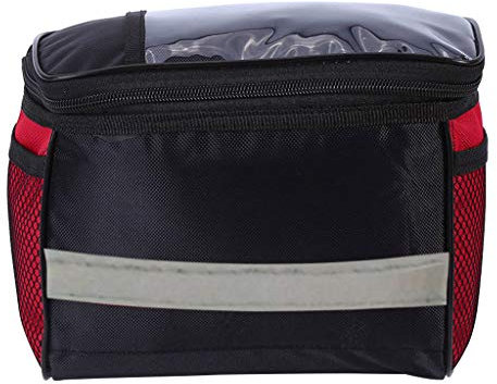 Leeadwaey Fahrrad-Lenkertasche, Aufbewahrungstasche, für den Außenbereich, wasserdicht, Rot