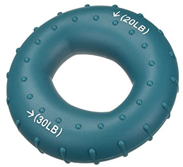sourcing map Handgriff Verstärkung 2.76 20-30 Lbs Silikon Ring Finger Unterarme Übung Griff Trainer Ersatz für Klettersportler Workout Gelb
