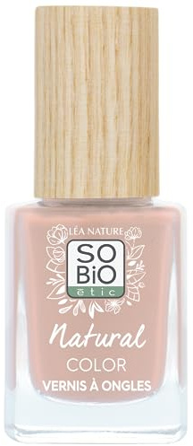 LÉA NATURE SO BiO étic| Vernis ongles naturel - Natural Color | Romantique rose | Double action Soin & Couleur - Fortifie & Protège | Huile de Ricin bio fortifiante | Vegan | Made in France |11ml