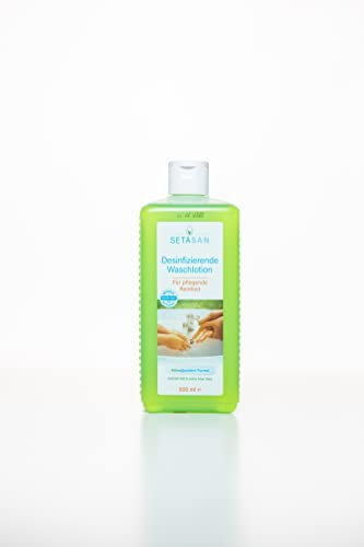 SETASAN desinfizierende Waschlotion 500 ml – milde Handseife und effektive Handdesinfektion in einem, Flüssigseife mit Aloe Vera und Bio-Ethanol, mit praktischem Klappverschluss