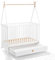 ATB MEBLE Babybett mit Schublade und Matratze - Dreamy Kollektion - Beistellbett Baby aus Holz - Kinderbett - DREI Ebenen der Matratzenhöhe - Bett für Babyzimmer - Hausbett für Baby - Weiß