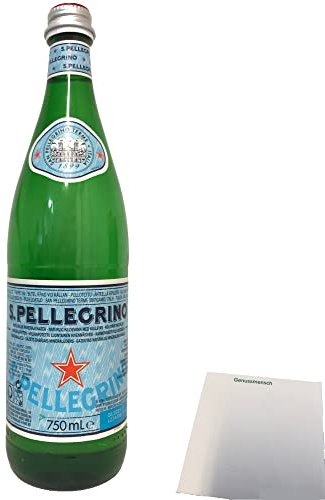 San Pellegrino Natürliches Mineralwasser mit Kohlensäure NL 1er Pack (1x750ml Flasche) + usy Block