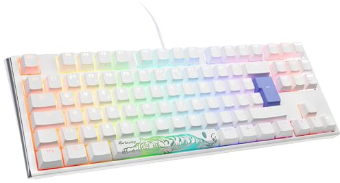Ducky One 3 Classic, TKL 80%, Cherry Red, RGB, Weiß - Italienisches Layout