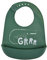 Bébé Douceur, Bavoir Silicone avec Récupérateur 30 x 20,5 cm Savane Vert Foncé
