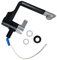 Kaltwasserhahn, faltbar, 12 V, Mikroschalter, Schwarz/Chrom, 160 mm Auslauf, für Wohnwagen, Wohnmobil, Wohnmobil und Boot, Mikroschalter-Wassersystem