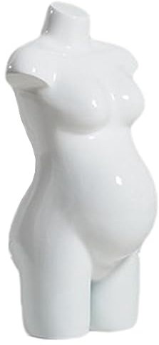 Mannequin Schwangere Halbe Schaufensterpuppe für Die Präsentation Von BH-Unterwäsche, Starker Weiblicher Frauentorso Aus Frp, Hochstabile, Weiß Glänzende Schaufensterpuppe für Bekleidungsgeschäfte