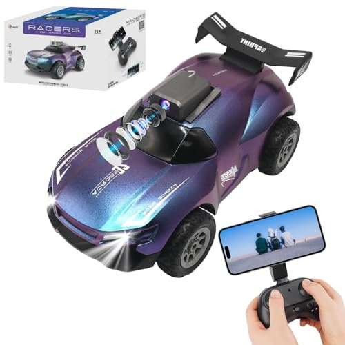 OBEST Remote Control Car with Camera, 2.4GHz WiFi Toy Car Controlled via App Phone, with a Rotating High Definition Camera, Intelligent Go-Kart Gift for Boys and Girls