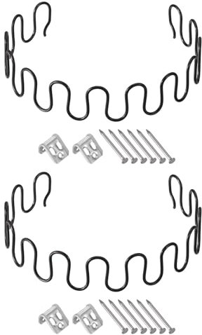 sourcing map 55 cm Sofa-Federersatz mit Clips Nägeln, 2 Stück, runde Form, Federliege, Teile für Möbel, Couch, Reparatur, Befestigung, Stuhl, durchhängender Sitz, schwarz