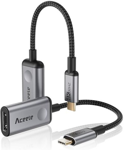 Aceele 2Pcs Adattatore da USB C a HDMI 4K Compatibile con Thunderbolt 3/4, Convertitore da Tipo C a HDMI per MacBook Pro/Air 2021 M1, iMac, iPad Pro/Air, Surface Go/Pro, HP Spectre 13 e altri