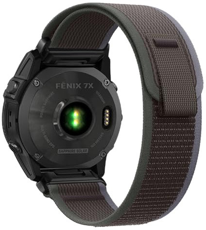 SumRioo QuickFit 26 mm Armband für Garmin Fenix 8/8 Solar 51 mm/7X Pro/7X/6X Pro/6X/5X Plus/5X/3/3HR, Nylon Trail Loop Uhrenarmband für Garmin Tactix 8 51 mm, Enduro 3, Epix 2 Pro, Blau/Schwarz