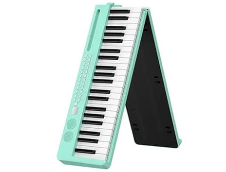 electronic Piano Keyboard Folding Musical Keyboard Professionalportable Controller Electronic Piano Instrument Adults Piano Digital (Color : Green)