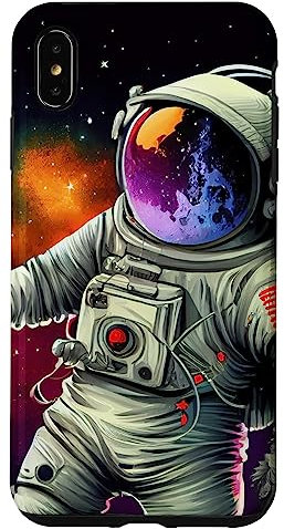 Astronaut Space Illustration Case for iPhone XS Max