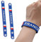 Sanfly Bracciale in Silicone con Bandiera della Francia Bracciale in Silicone per Nazione Tifosi Nazionali di Calcio Braccialetti in Gomma Elastica Souvenir Unisex Uomo Adolescenti