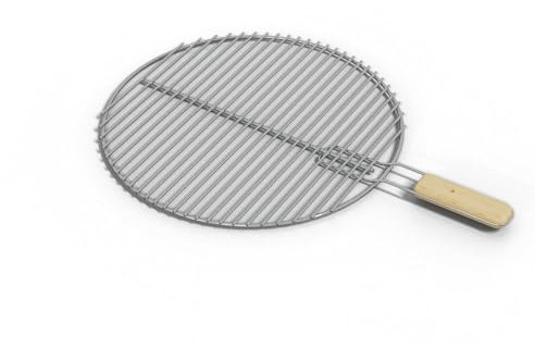 HAGO Edelstahl Grillrost | Rund Ø44,5cm | Ersatzrost | Grillgitter | Grillgitter | universal | mit Griffen | Edelstahl | massiv | Gasgrill | Kohlegrill