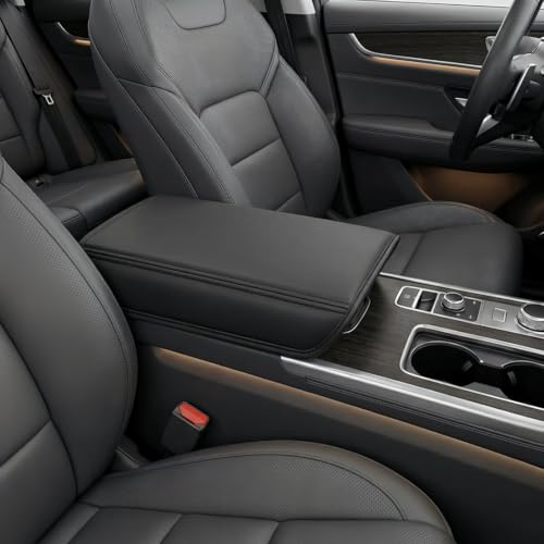 BIPROS Armlehnenbezug für Tesla Model Y Model 3, Original-Form-Mittelkonsolen-Deckelschutz, hochwertiges weiches Leder, passgenau für Modelle 2017–2023