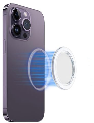 Magnetic Base Compatible with PopSocket iPhone MagSafe, Removable Phone Holder Base Phone Grip Light Slim Magnetic Ring Base for Kindle & Android Devices Accessories